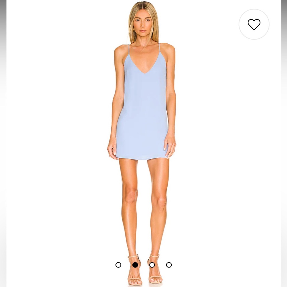 Superdown Amal backless mini dress in powder blue